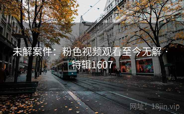 未解案件：粉色视频观看至今无解 · 特辑1607