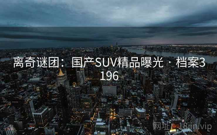 离奇谜团：国产SUV精品曝光 · 档案3196